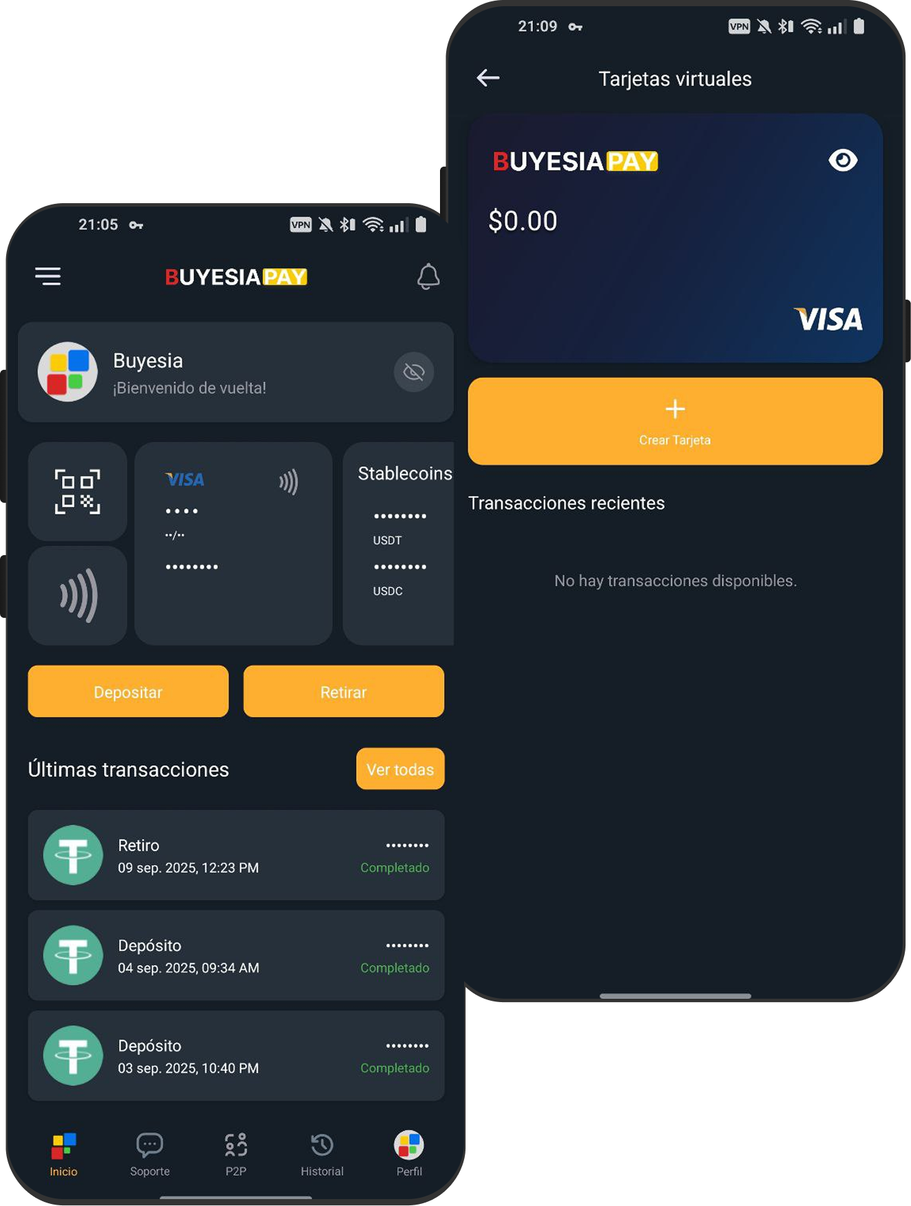 Buyesia Pay - Billetera USDT y USDC