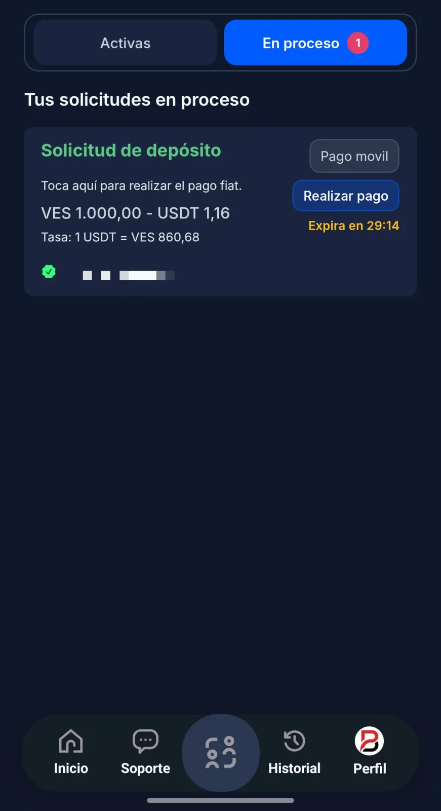Datos para realizar pago fiat en Buyesia Pay